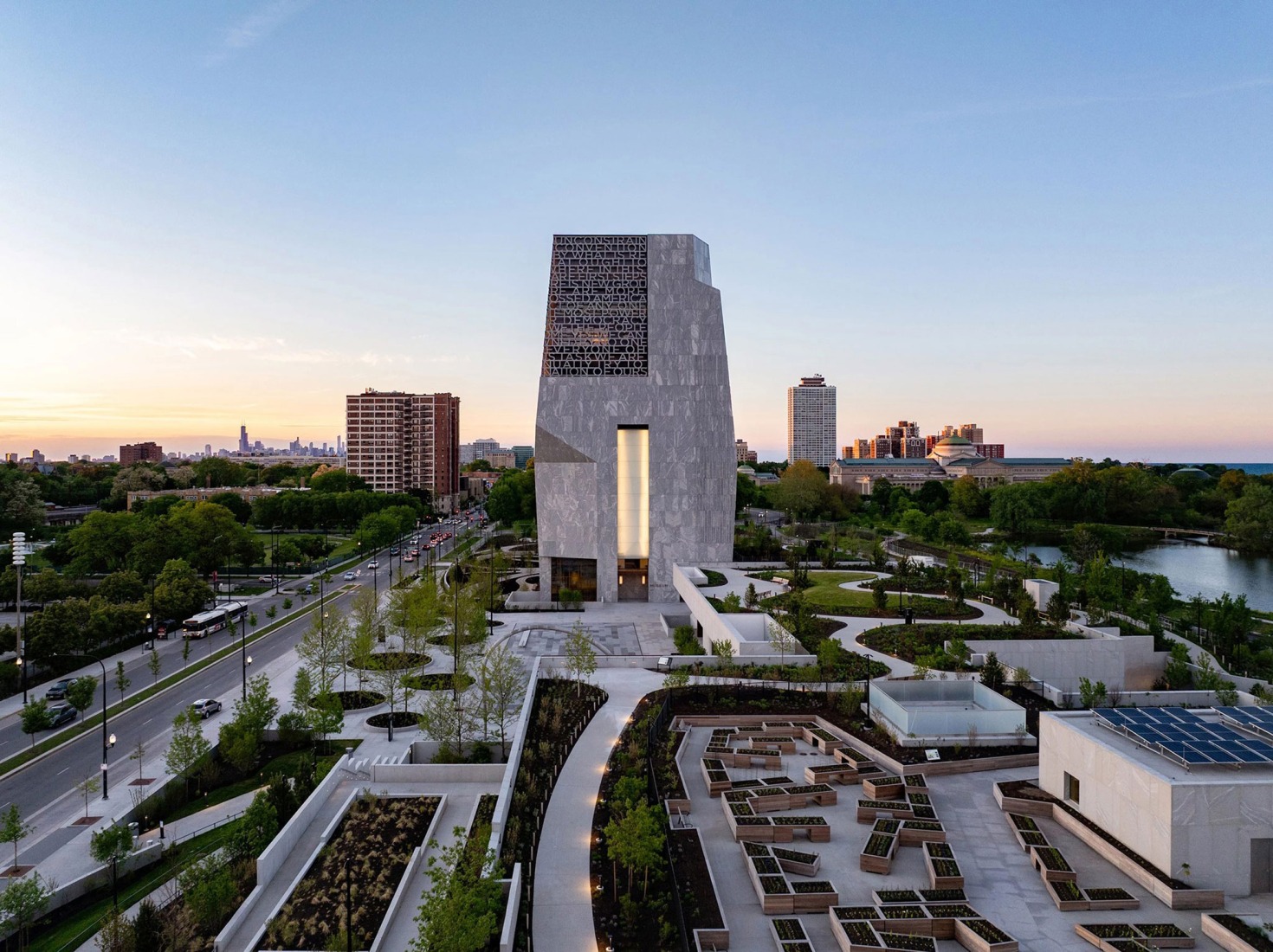 El Salón del Cielo del Museo del Centro Presidencial Obama en Chicago, Illinois, el miércoles 8 de abril de 2026. Fotografía de Angie McMonigal. Cortesía de la Fundación Obama.