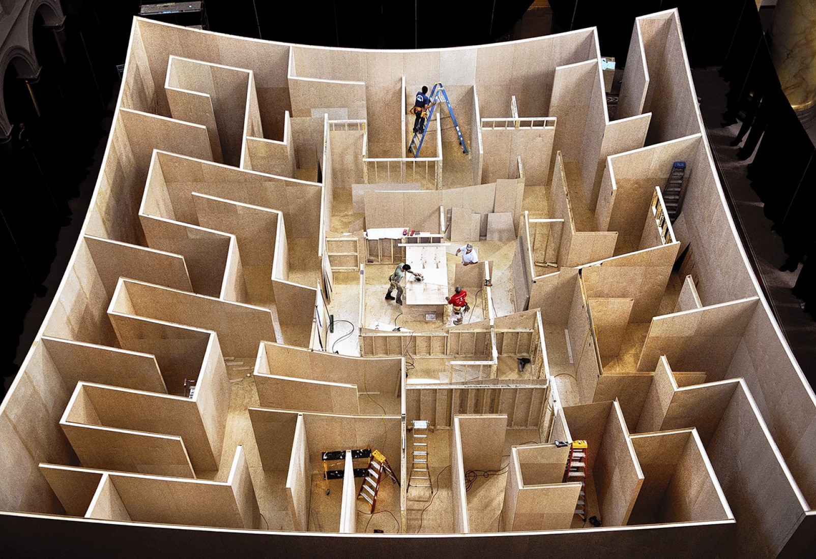 Works in progress. Big Maze at National Building Museum by BIG. 