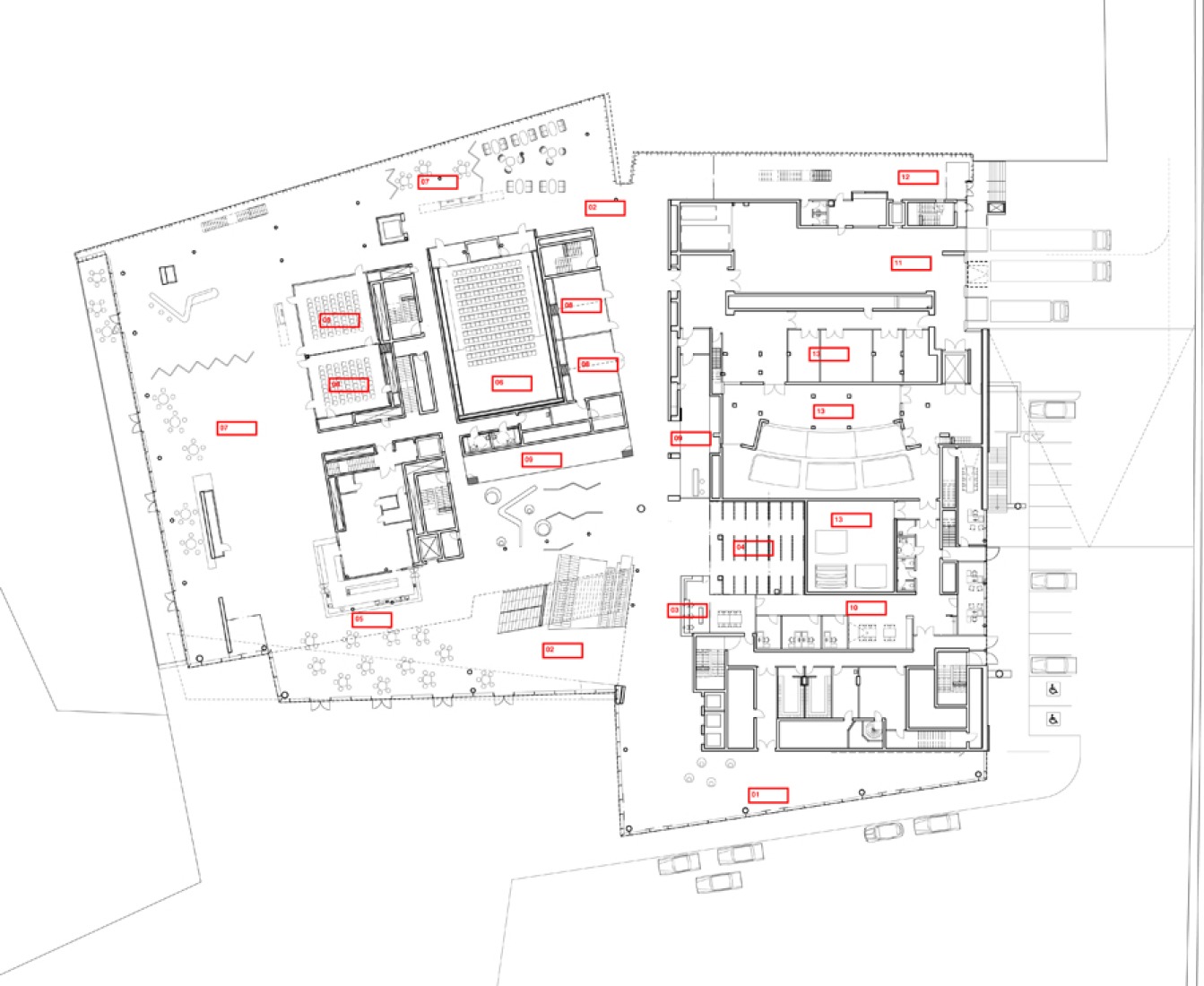 Plano nivel 1. Imagen: Henning Larsen Architects.