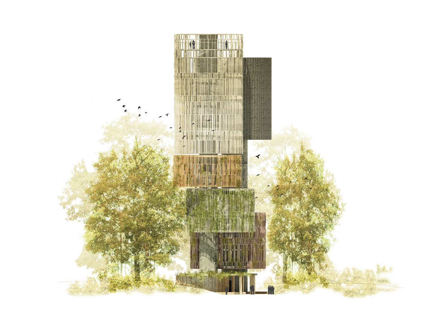 Elevation. Château d'eau by Amann-Canovas-Maruri + Adelino Magalhaes. Image courtesy of Amann-Canovas-Maruri + Adelino Magalhaes.
