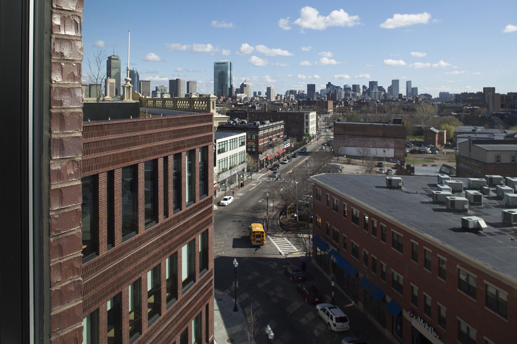 Outside view from the rooftop. Bruce C. Bolling Municipal Building by Mecanoo & Sasaki Associates. Photography courtesy of Mecanoo.