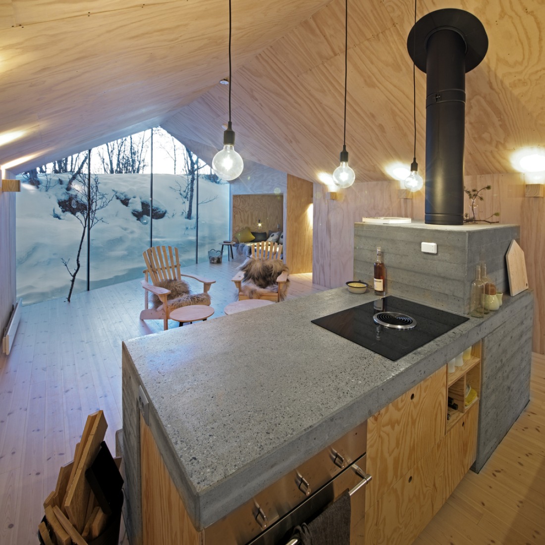 Refugio, V-lodge por Reiuf Ramstad architects. Fotografía © Søren Harder Nielsen.