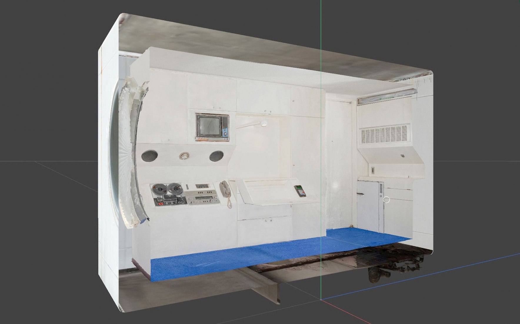 3D model. Gluon is digital scanning the building.