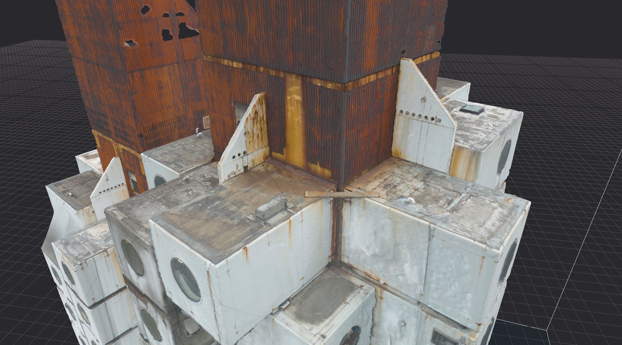 3D model. Gluon is digital scanning the building.