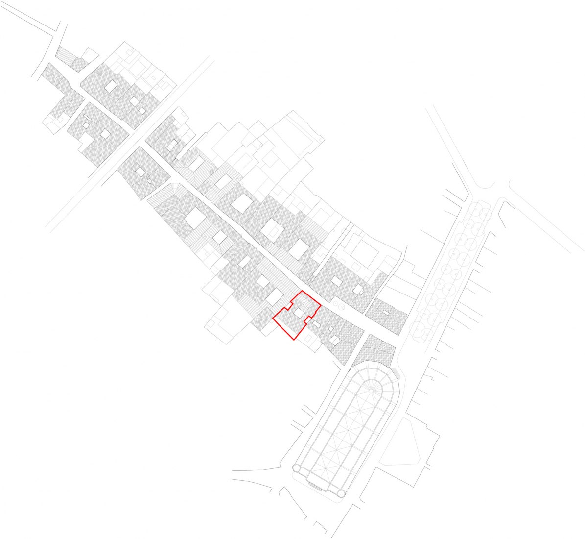 Site plan. Renovation in Ciutat Vella by Agora Arquitectura.