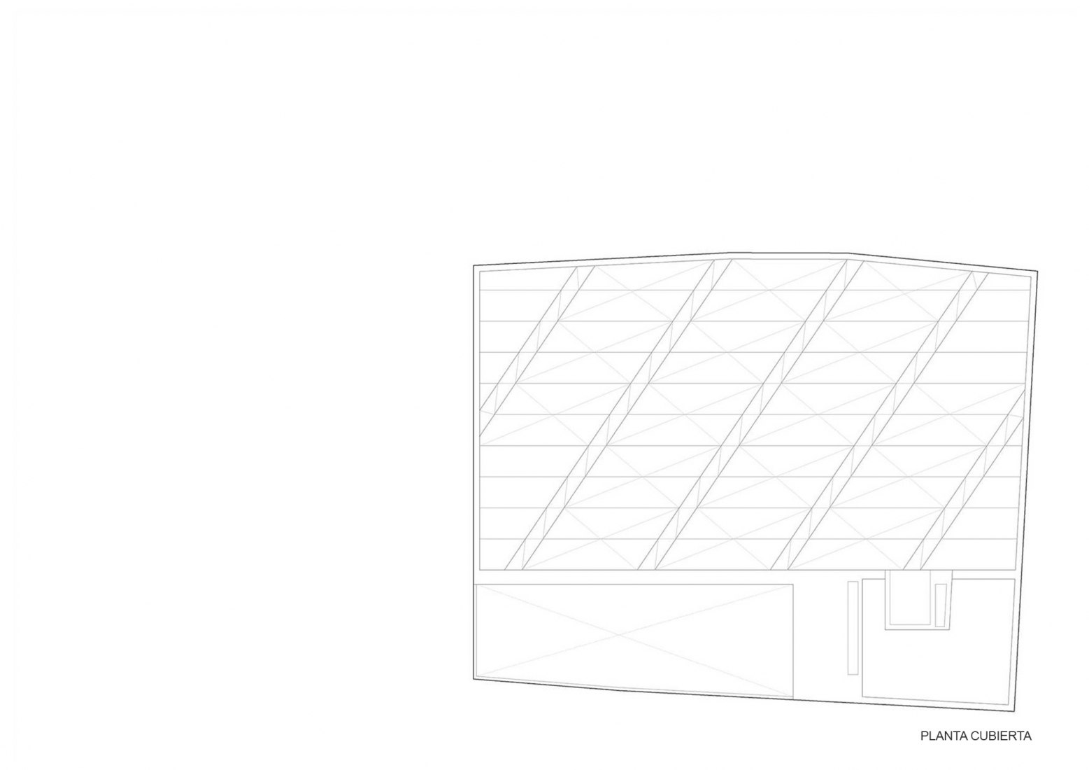 Planta de cubierta. Rehabilitación de la Casa de la Cultura por Extudio, Matos Castillo Arquitectos y Toni Gelabert Arquitecte.