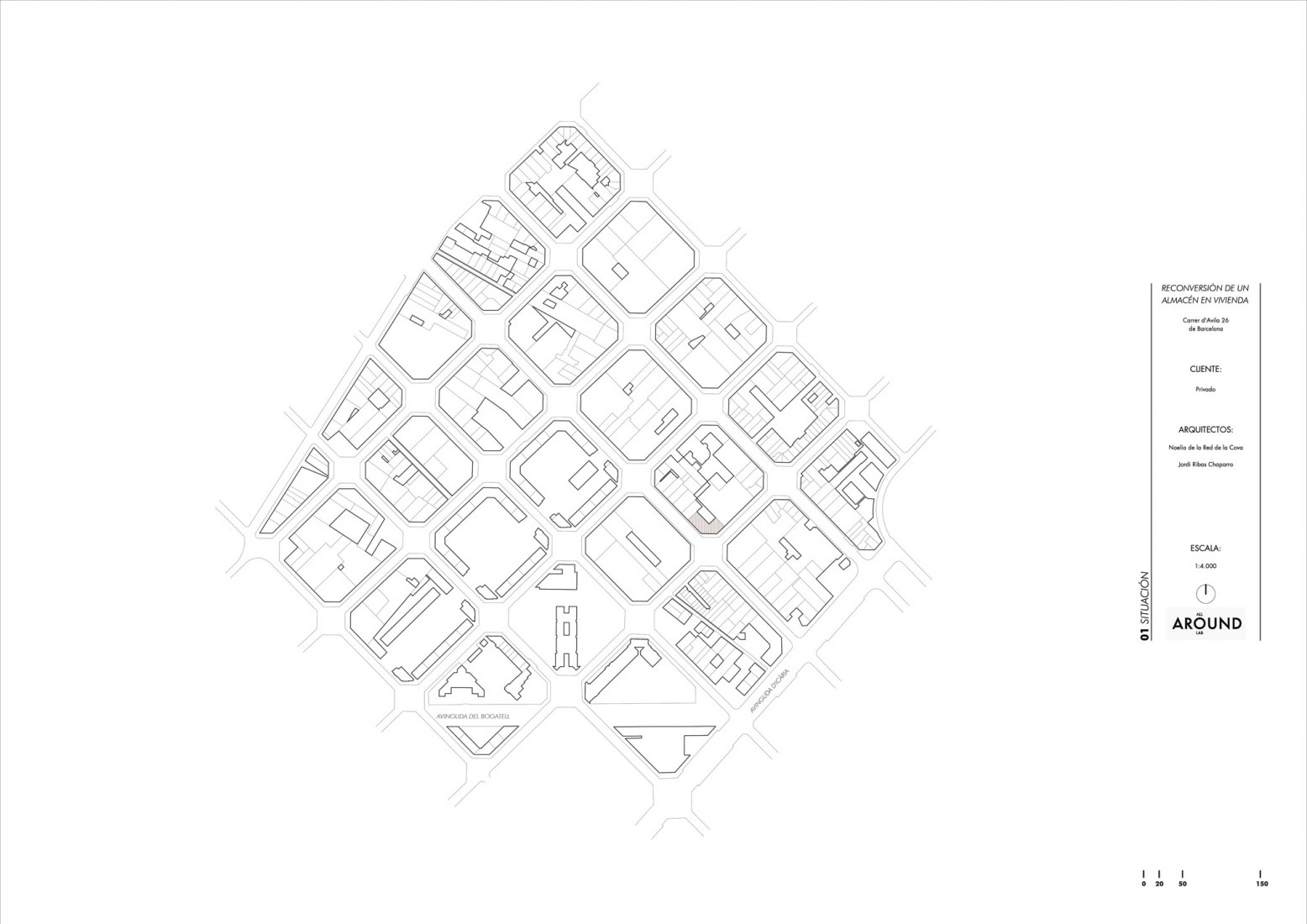 Site plan. Ávila. Designing the Void by All Around Lab.