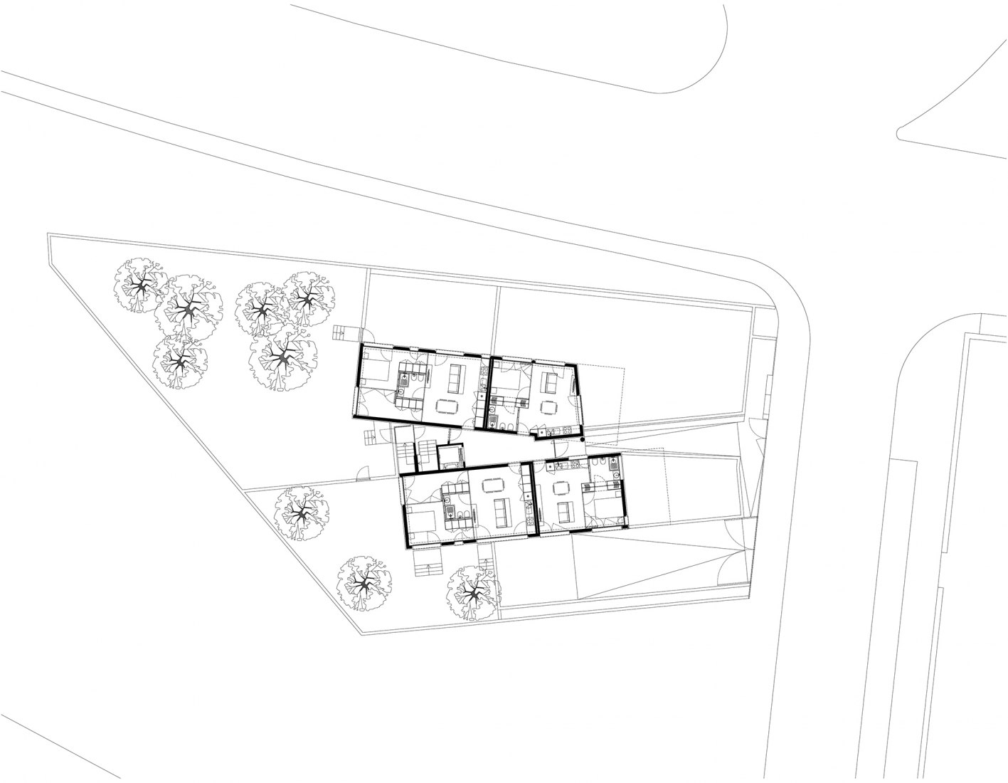 Ground floor plan. Nova Rio Housing by António Paulo Marques, Arquiteto e Associados. 