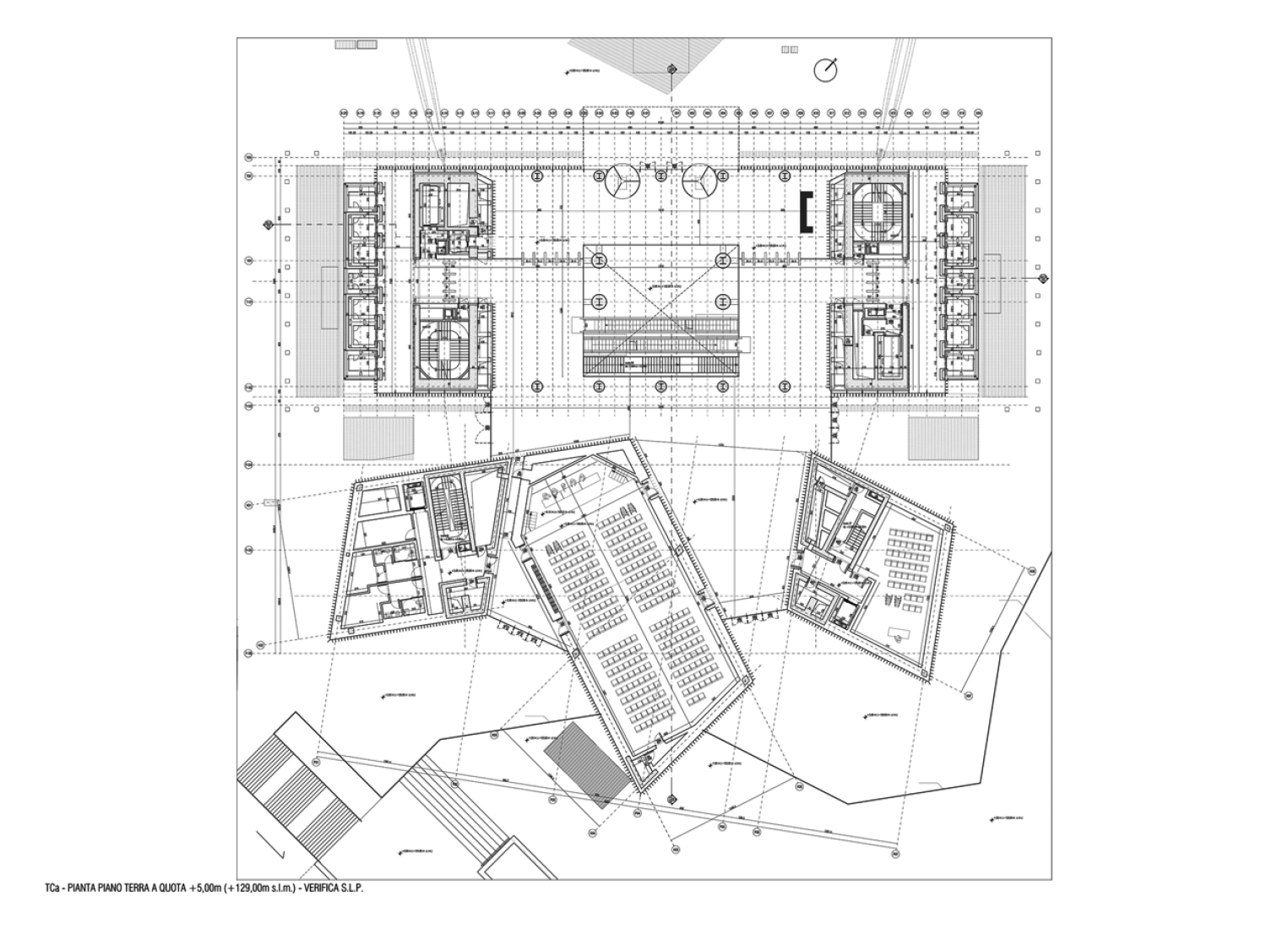 Planta baja. Torre ALLIANZ por Arata Isozaki y Andrea Maffei. 