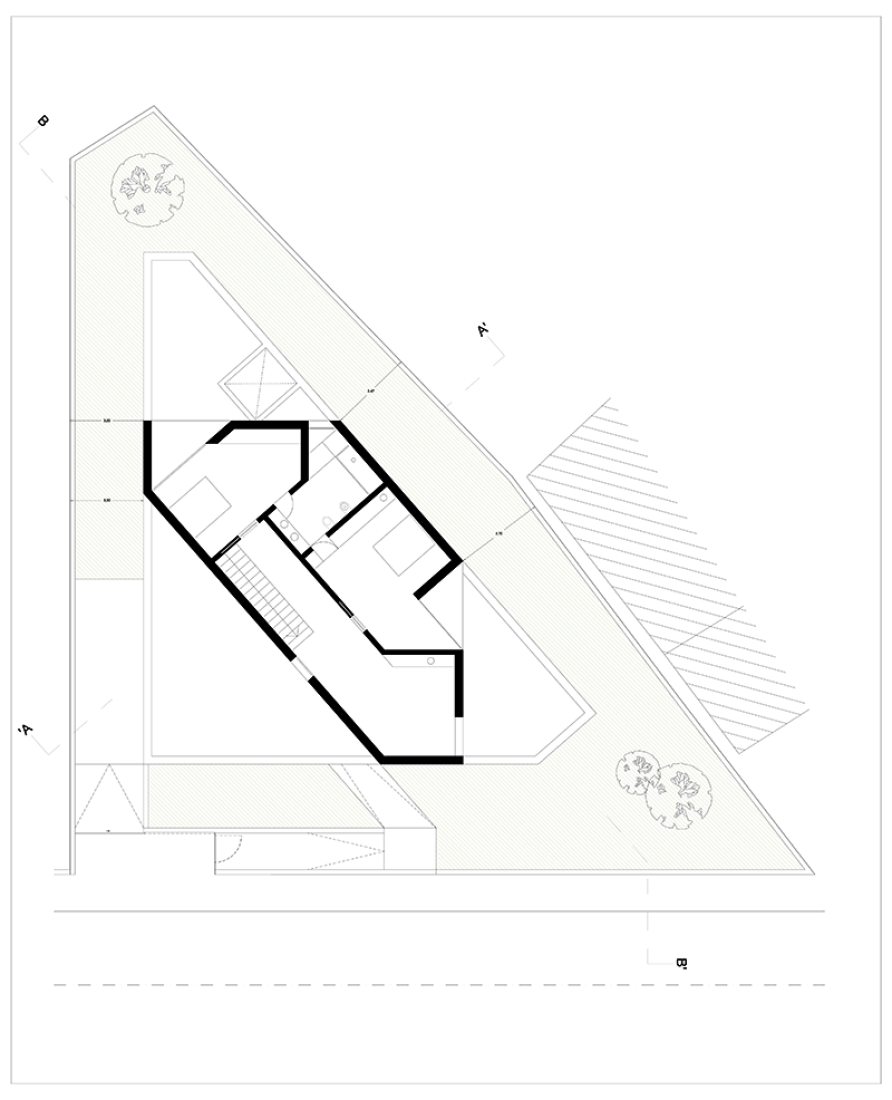 Plano de planta primera. Casa en Arrifana por Pedro Henrique.