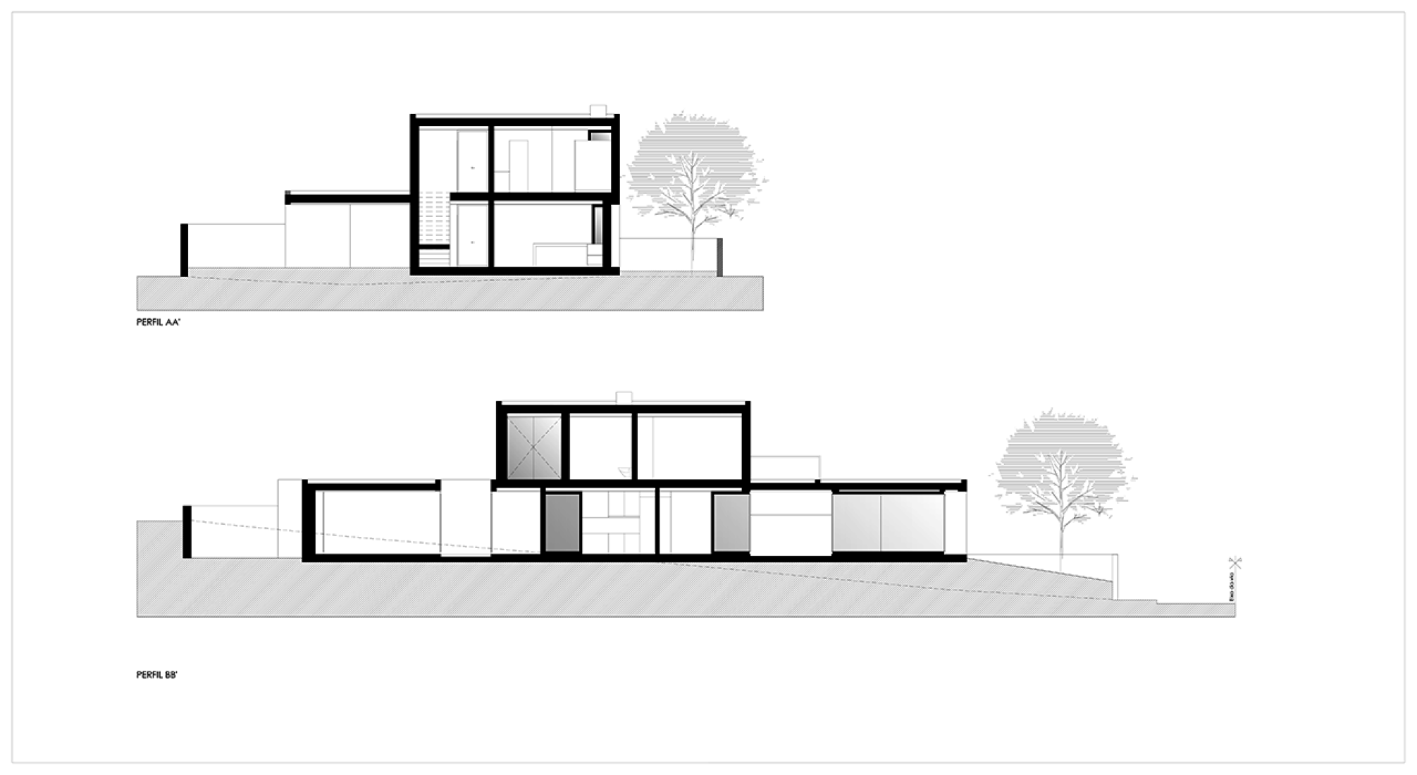 Secciones. Casa en Arrifana por Pedro Henrique.
