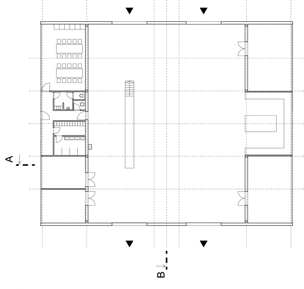 Planta baja. White Shed por Atelier 111 Architekti