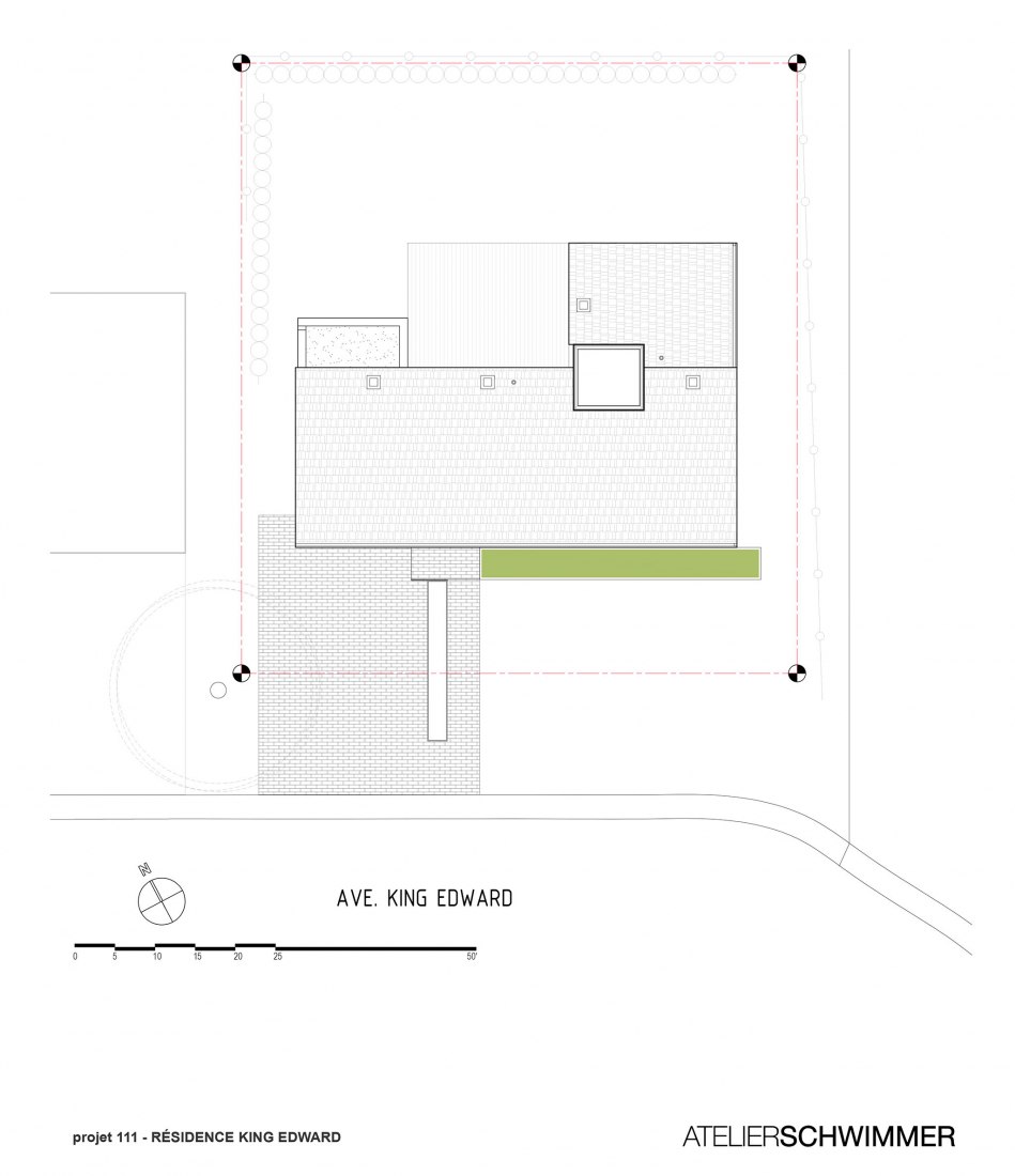 Plano de cubiertas. Residencia King Edward por Atelier Schwimmer.