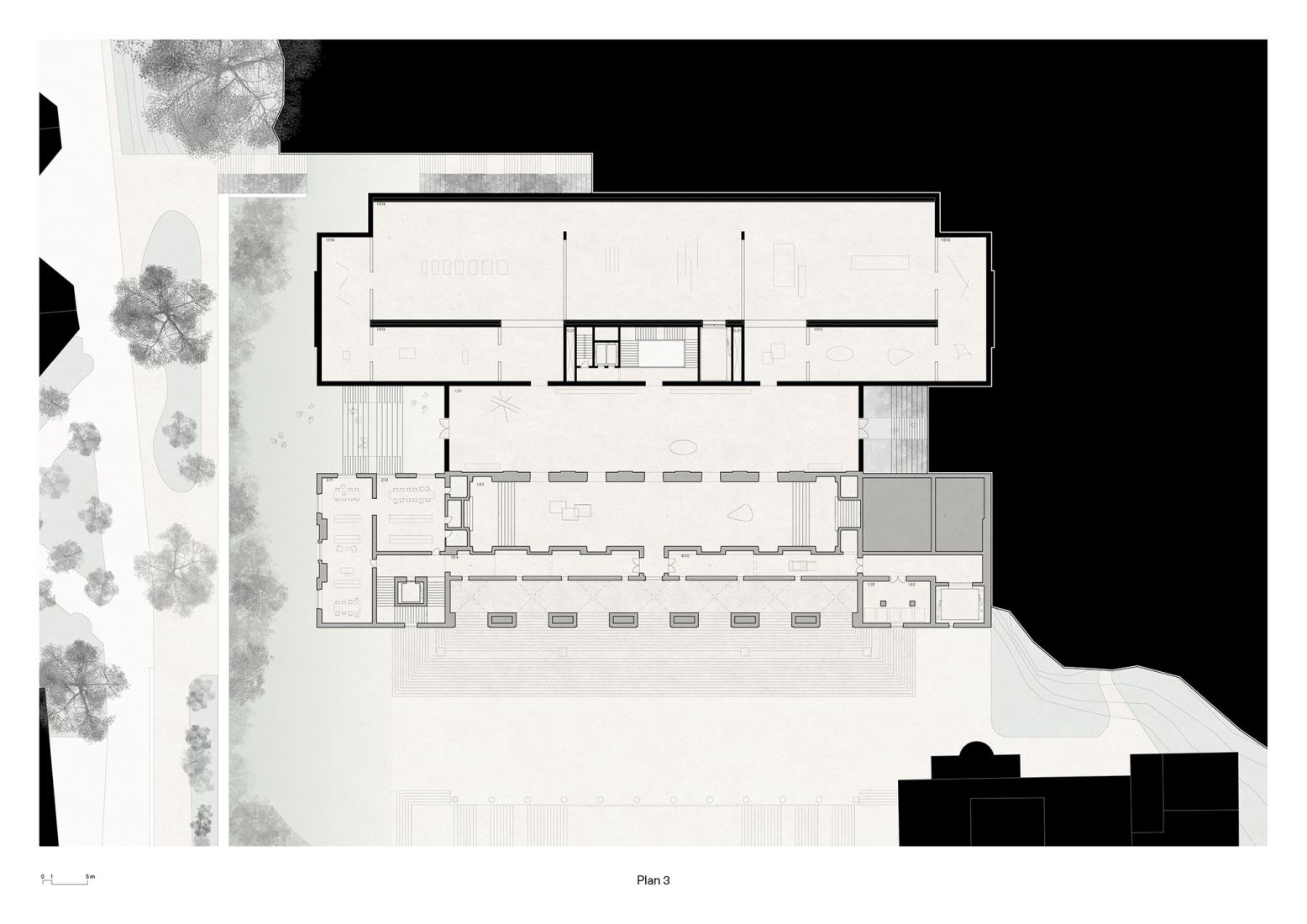 Plano de planta primera. Museo de Arte de Gotemburgo por Barozzi Veiga.