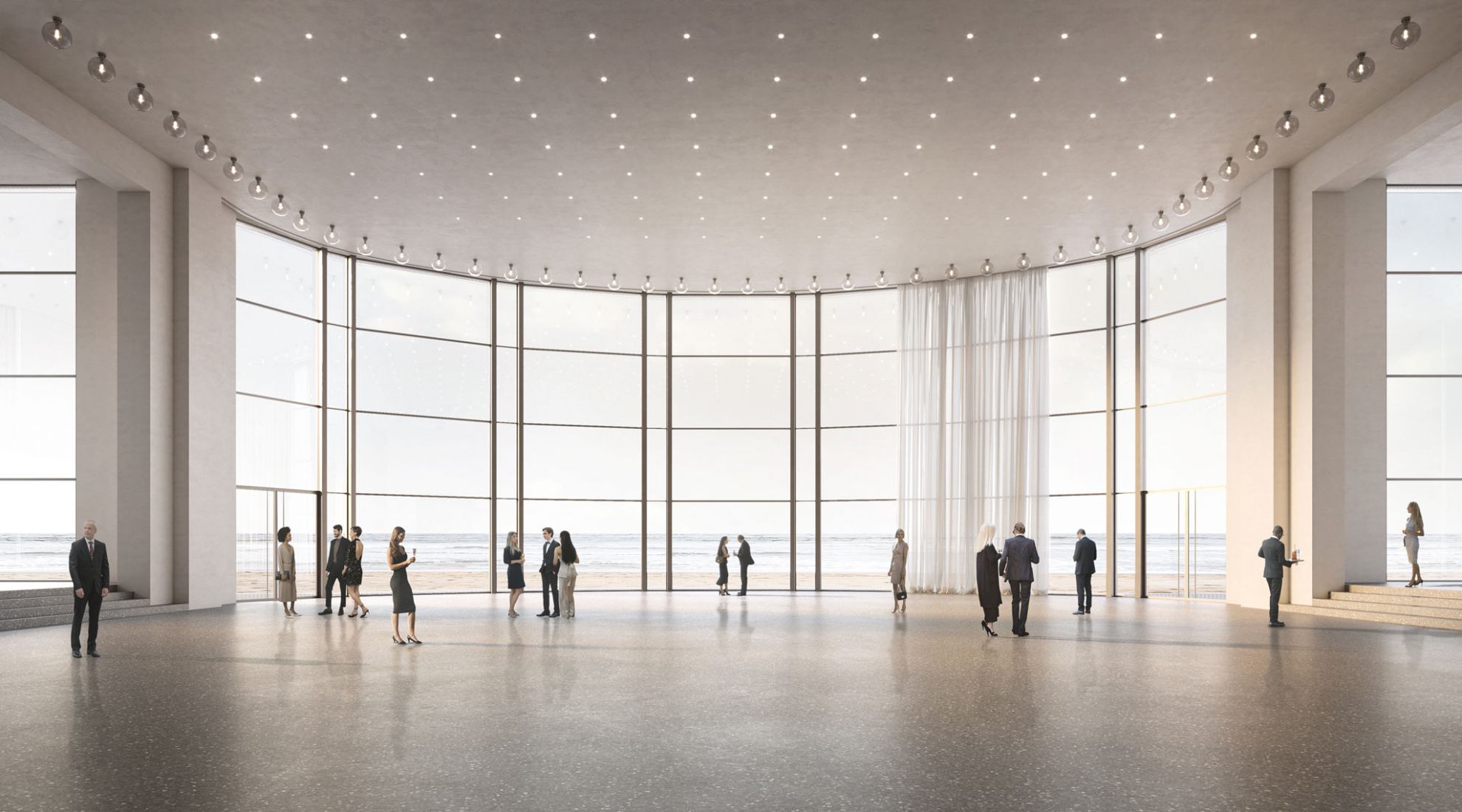 Casino Kursaal Knokke-Heist Barozzi Veiga y Tab Architects. Visualización por Onirism.