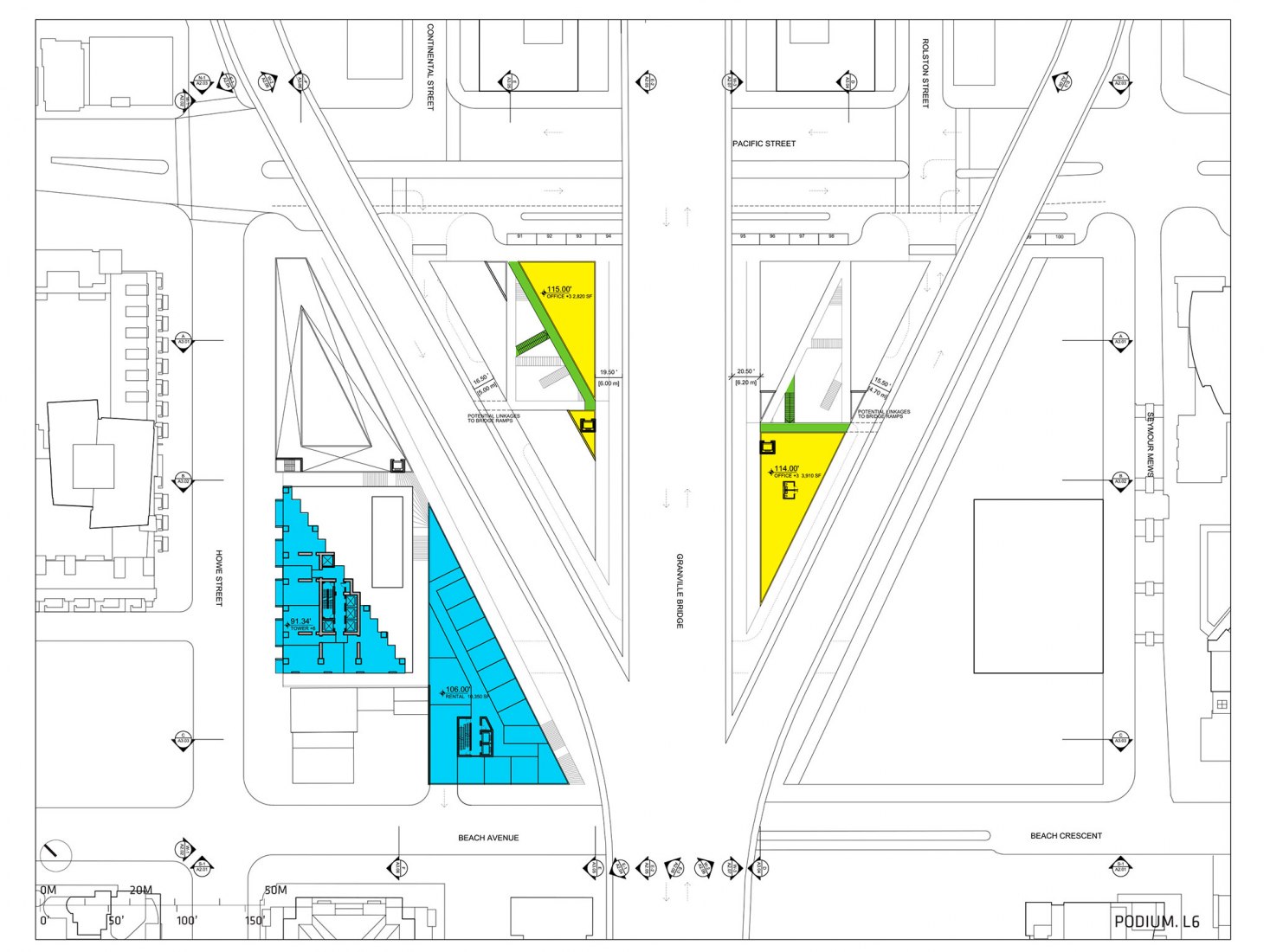 Podium L6 plan. Vancouver House by BIG.