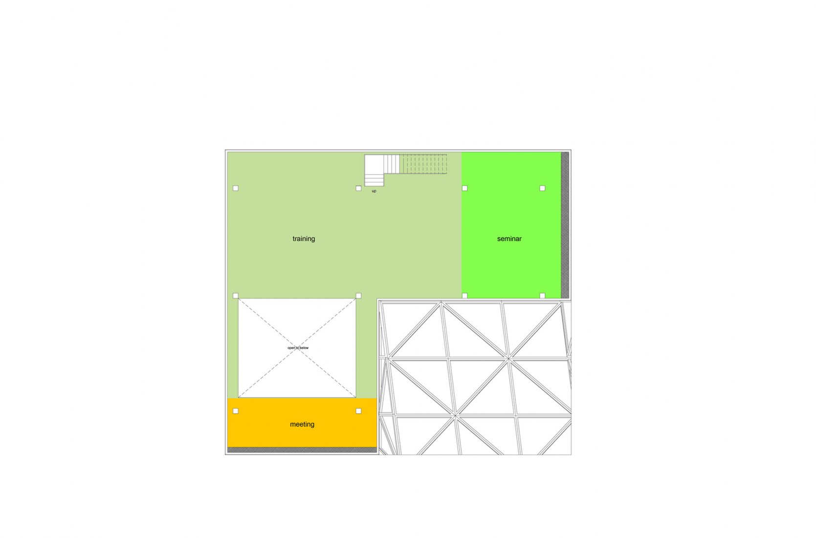 Planta primera. Sede de Bitwise por ASWA.