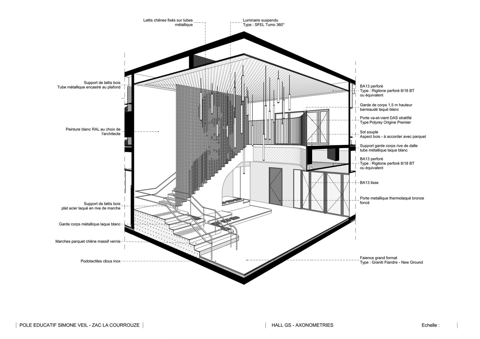 Constructive detail. Grande Prairie educational centre by Brenac & Gonzalez & Associés.