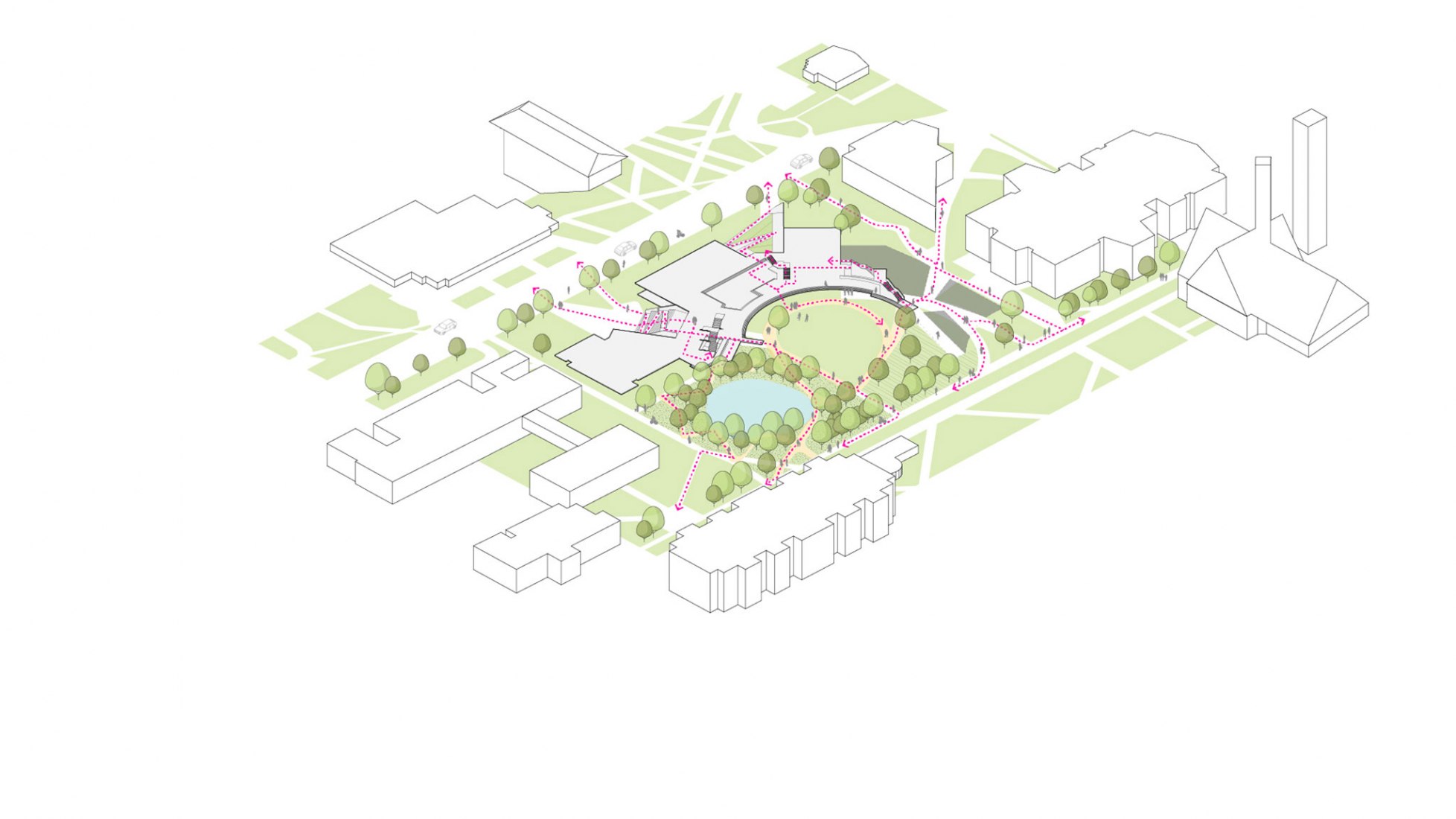 Axonometría. Colaborativo Bruno E. y Maritza F. Ramos por Brooks + Scarpa.