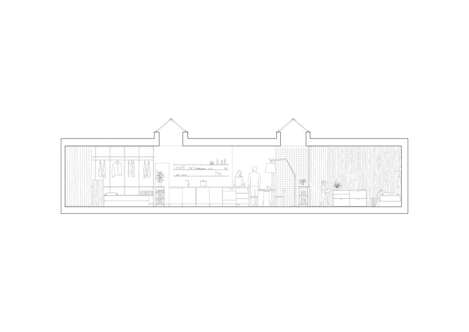Section plan. Molar House by BUREAU.