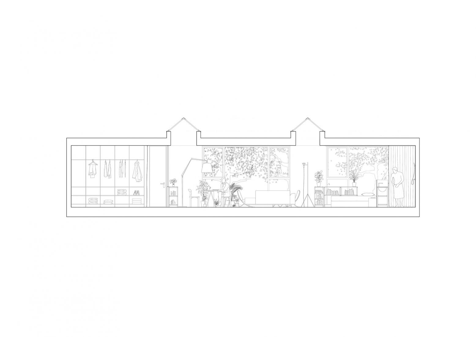 Section plan. Molar House by BUREAU.