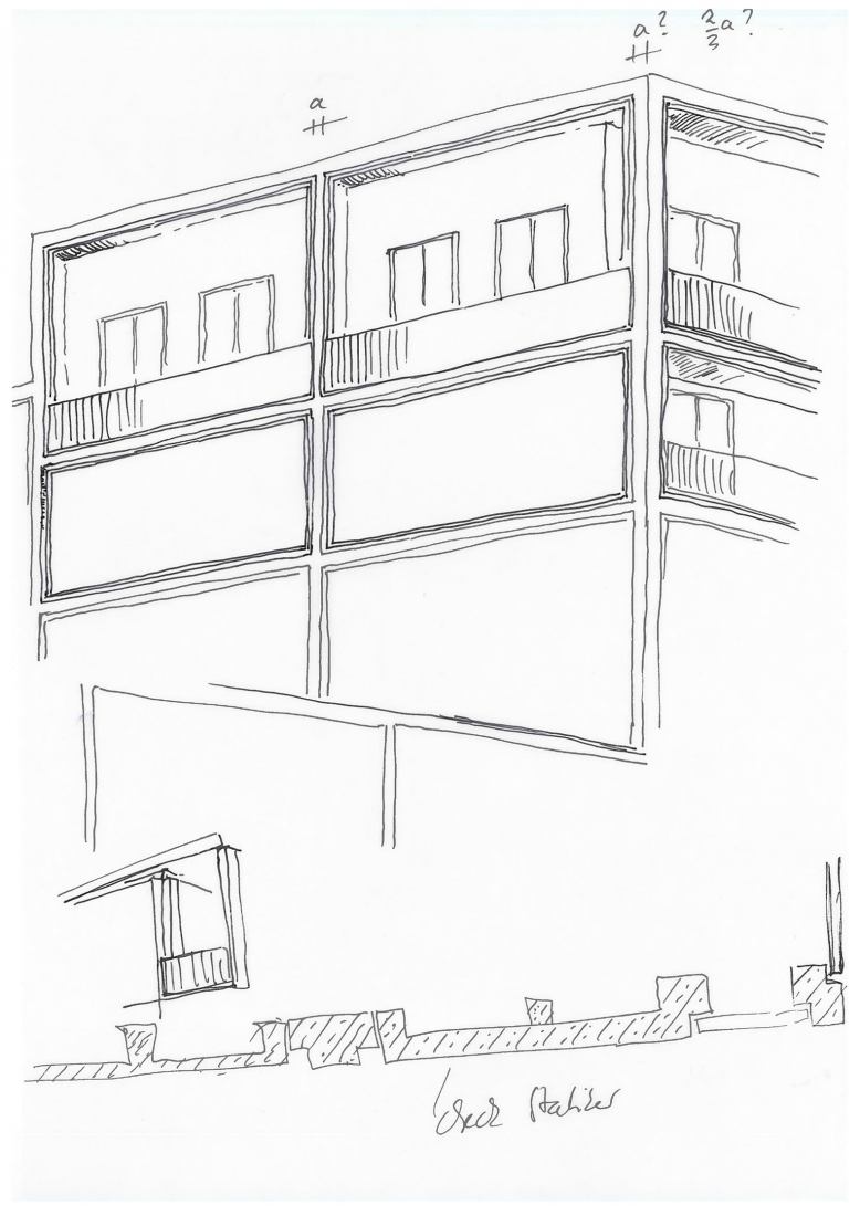 Sketch. Landmark at the water: Waterzicht by Atelier Kempe Thill architects and planners.