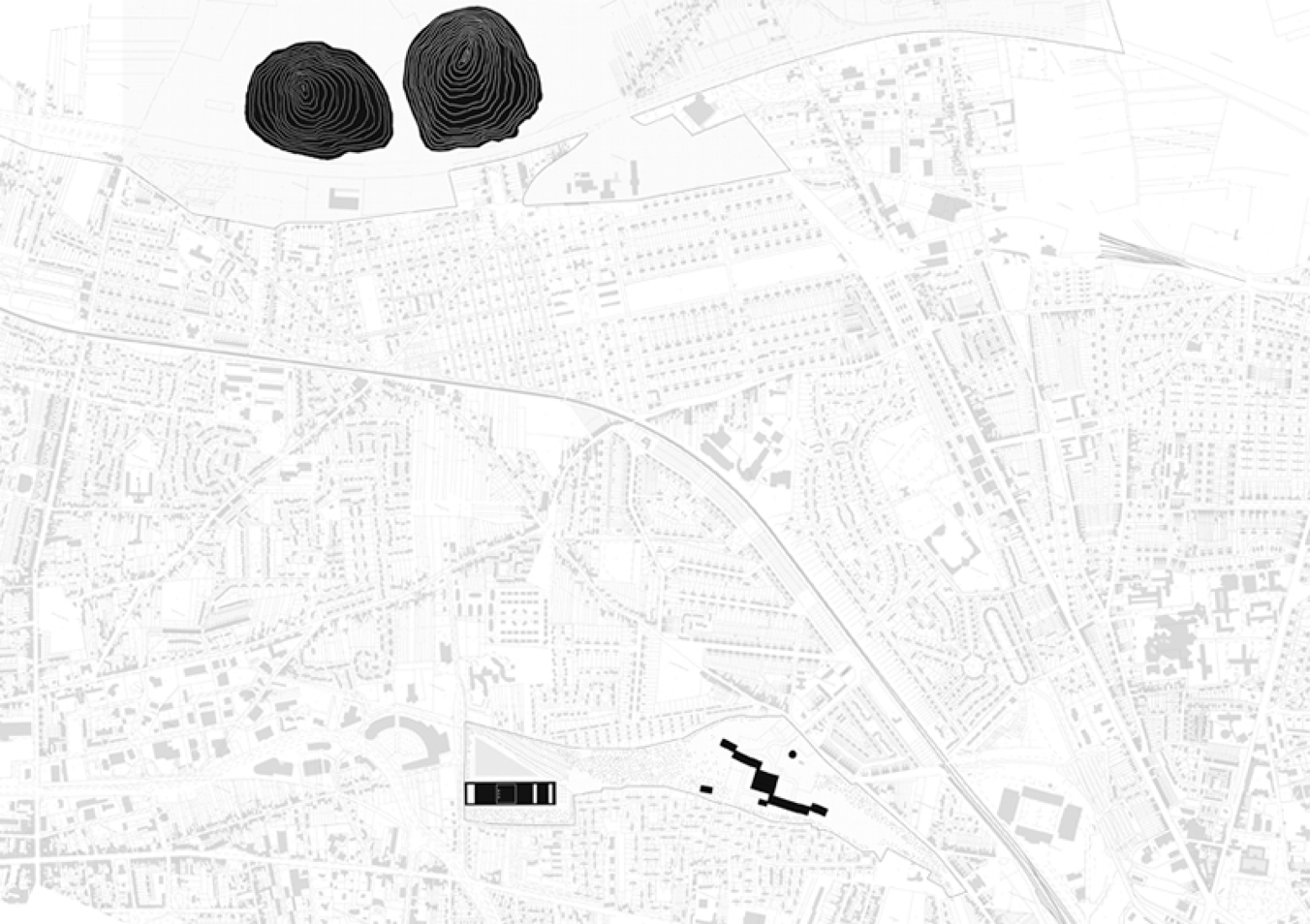 Site plan of the competition for the Reserves of the Louvre de Lièvin Museum by Campo Baeza y Gabrion. Courtesy of Estudio Campo Baeza.