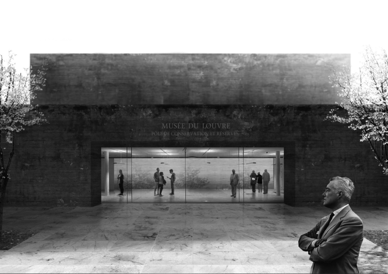 External image of the competition for the Reserves of the Louvre Museum in Liènvin by Campo Baeza y Gabrion. Courtesy of Estudio Campo Baeza.