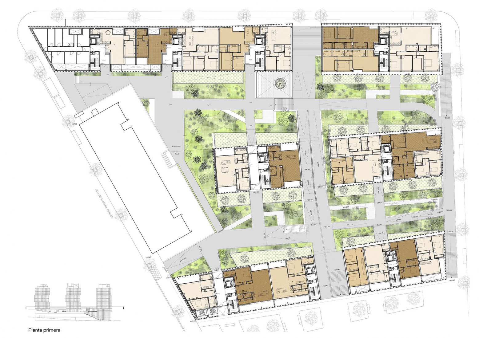 Primera planta. Cornes Espacio Residencial por Carbajo Barrios.