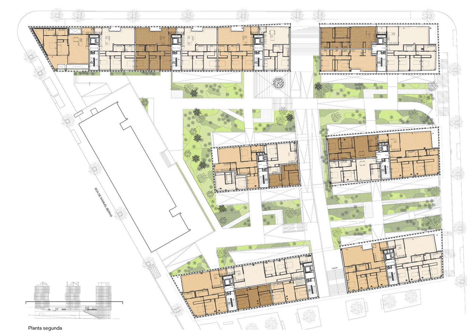 Segunda planta. Cornes Espacio Residencial por Carbajo Barrios.