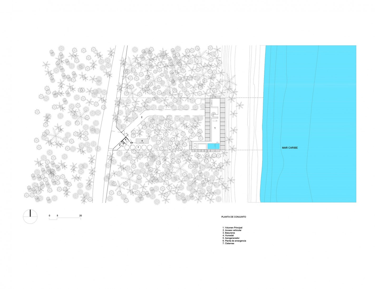 Site plan. Bautista House by Productora