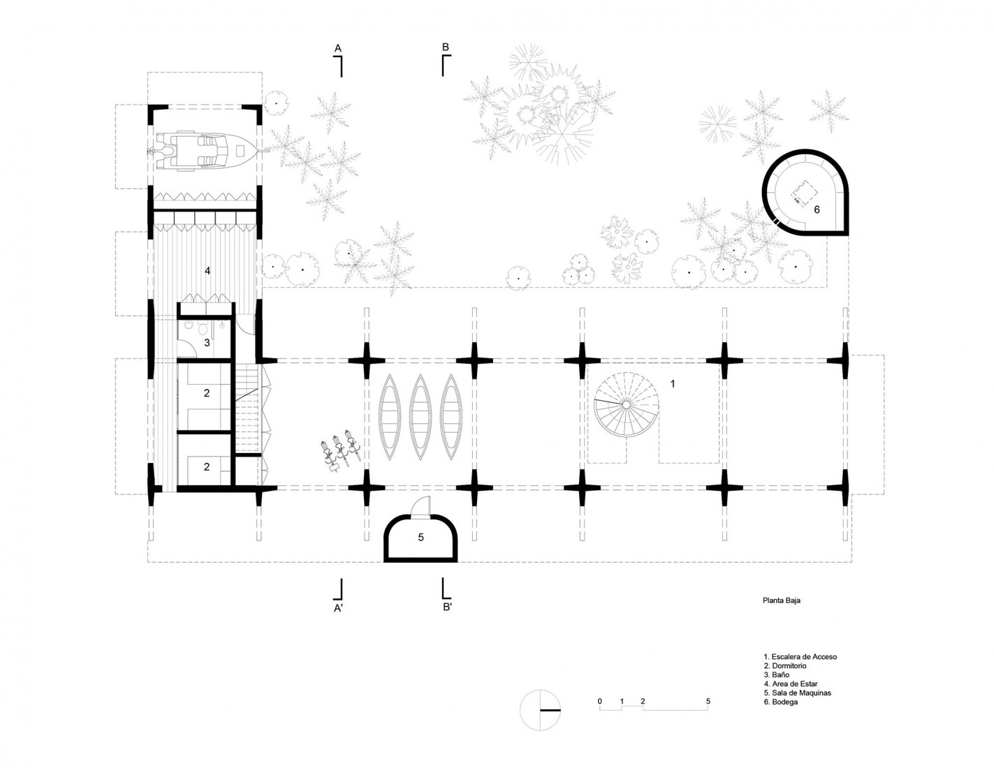 Ground floor. Bautista House by Productora