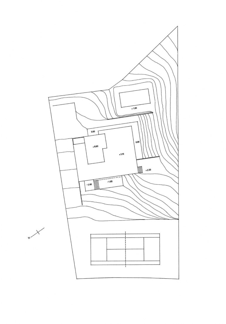 Site plan. Casa Guzmán by Alejandro de la Sota. Image courtesy of Alejandro de la Sota Foundation