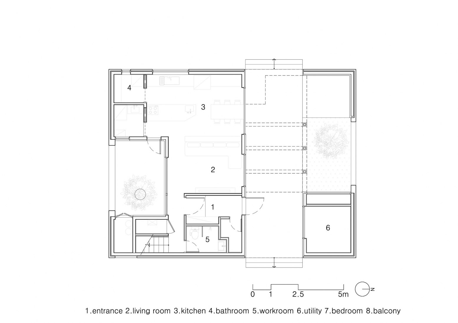 Primera planta. Casa Manhwarican por Rieuldorang Atelier. Cortesía de Rieuldorang Atelier Primera planta. Casa Manhwarican por Rieuldorang Atelier. Cortesía de Rieuldorang Atelier