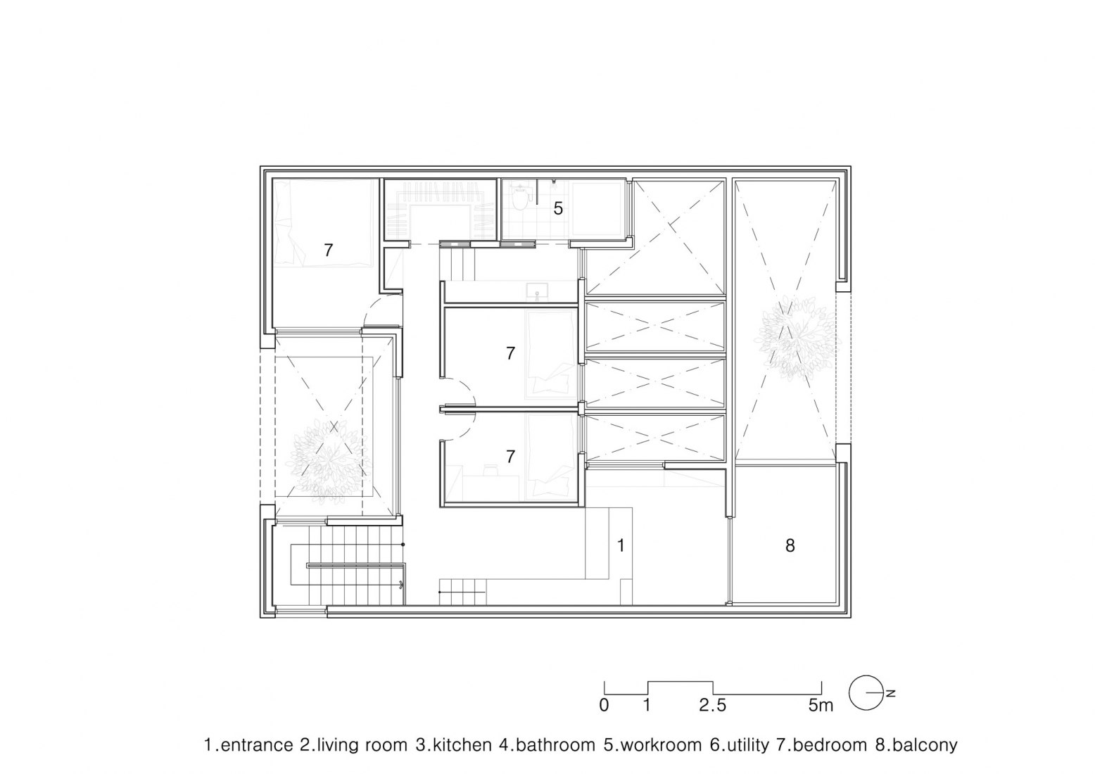 Segunda planta. Casa Manhwarican por Rieuldorang Atelier. Cortesía de Rieuldorang Atelier Segunda planta. Casa Manhwarican por Rieuldorang Atelier. Cortesía de Rieuldorang Atelier
