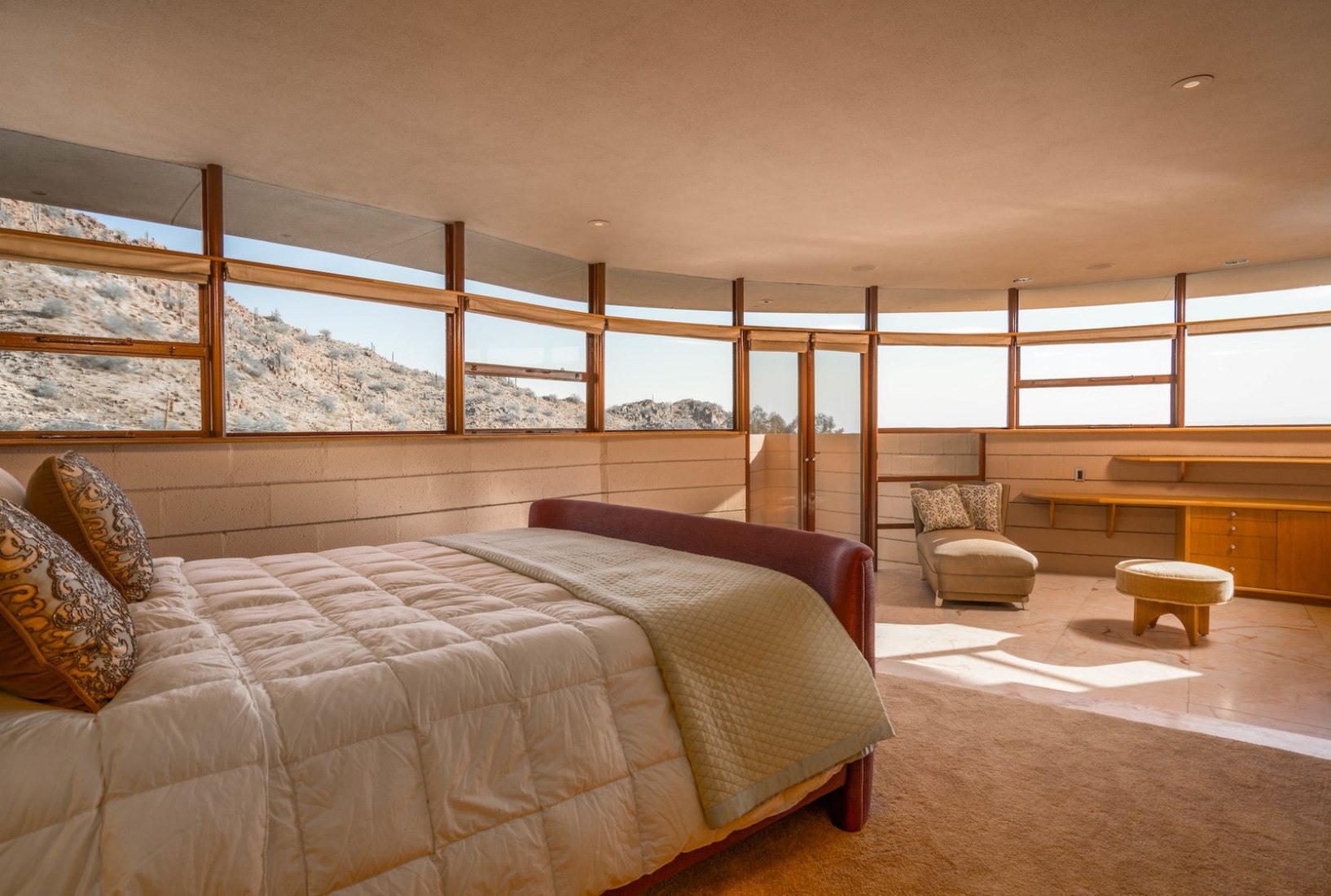 Interior view. 'Norman Lyker Home' by Frank Lloyd Wright. Image courtesy of The Agency