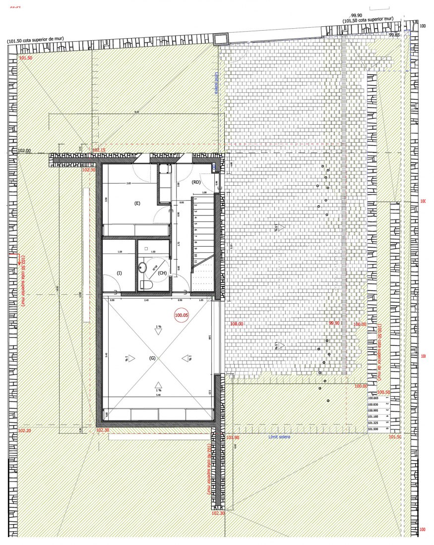 Planta baja. Casa Pla de Tomet por SAU Taller d'Arquitectura