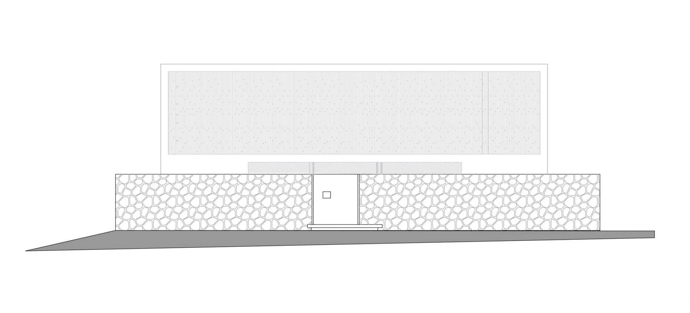 South-east elevation. House Z by Zozaya Arquitectos.