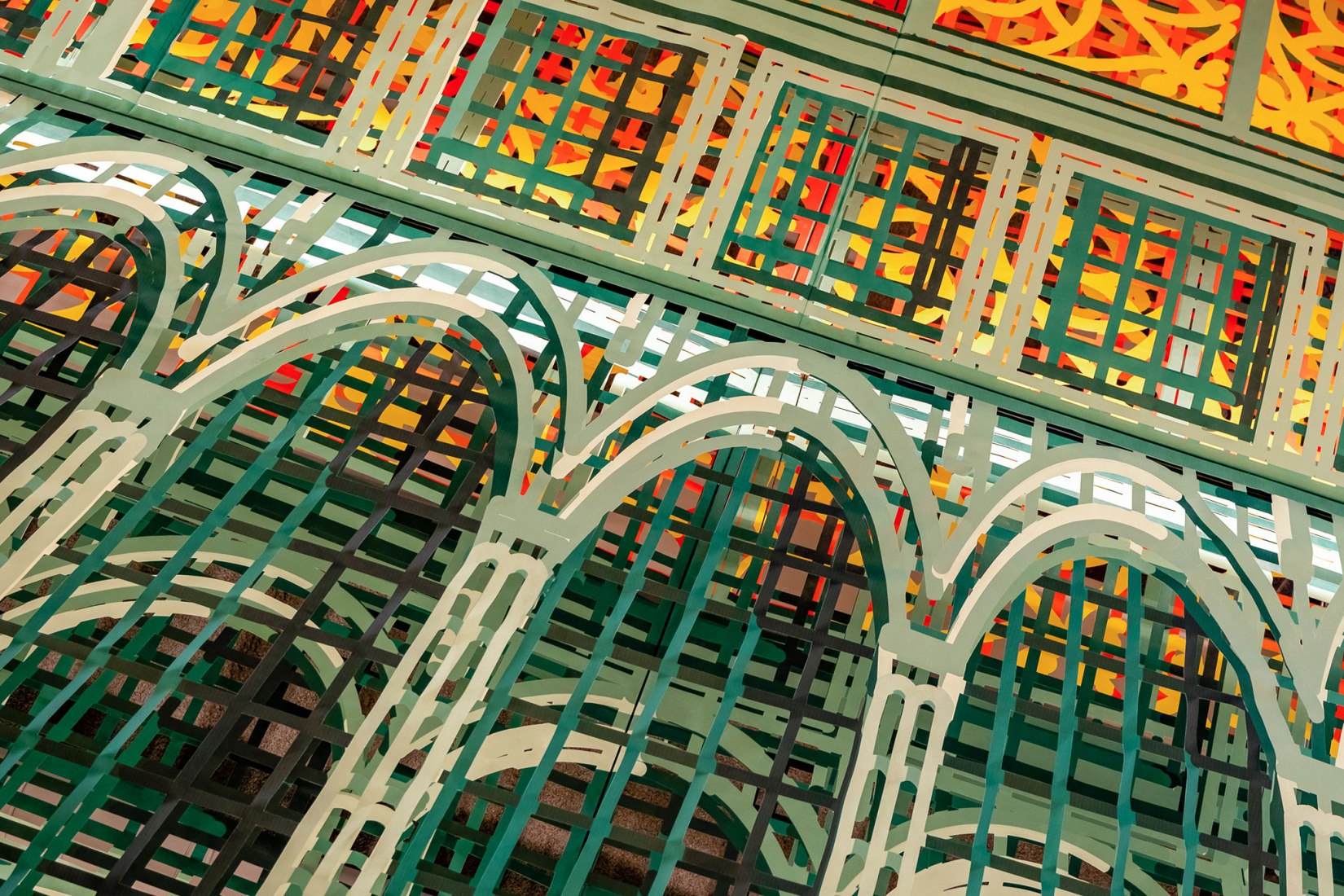 Detail shot of the installation. Image courtesy FreelandBuck. Photograph by Megan McGinley, Children’s Museum of Pittsburgh