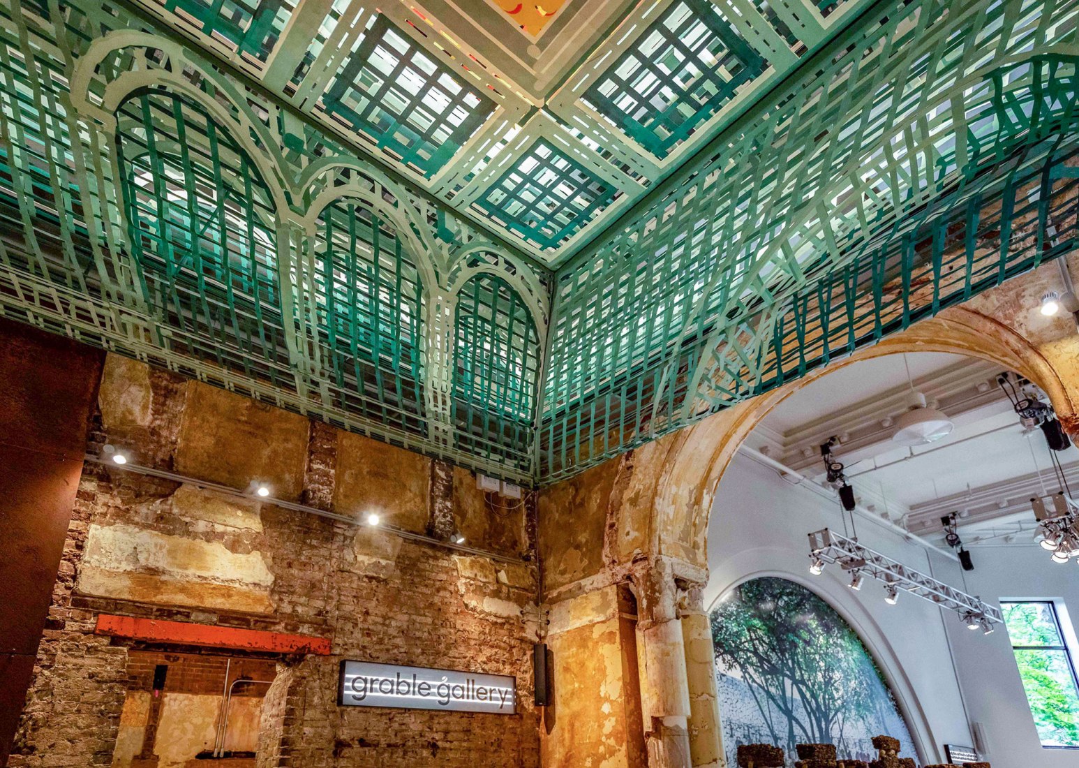 Corner detail of the installation. Image courtesy FreelandBuck. Photograph by Megan McGinley, Children’s Museum of Pittsburgh