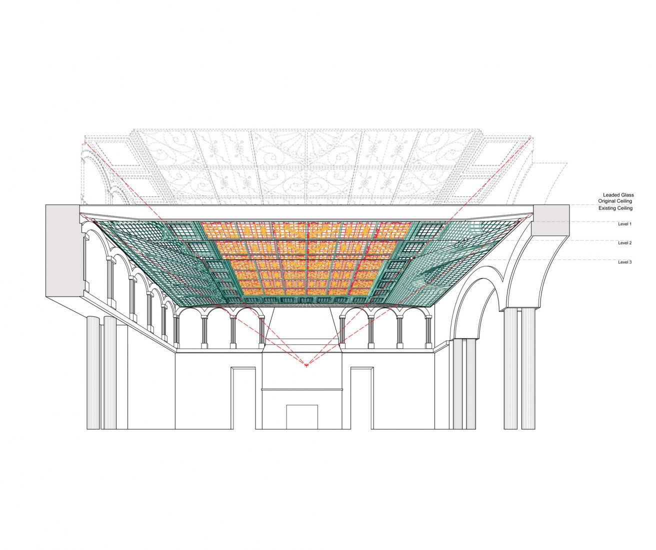 Section. Over View installation by Freeland Buck