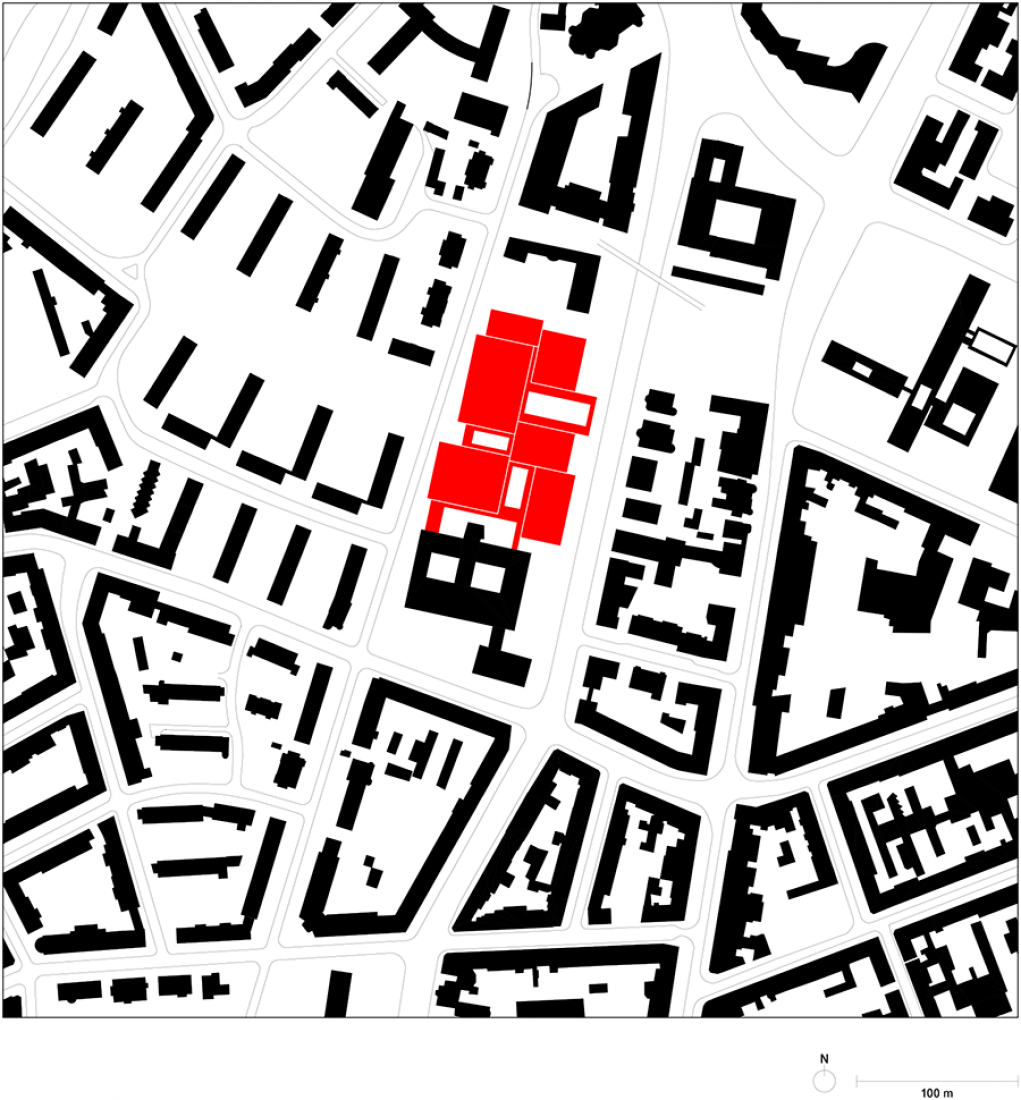 Plano de situación del Museo Folkwang diseñado por David Chipperfield Architects.