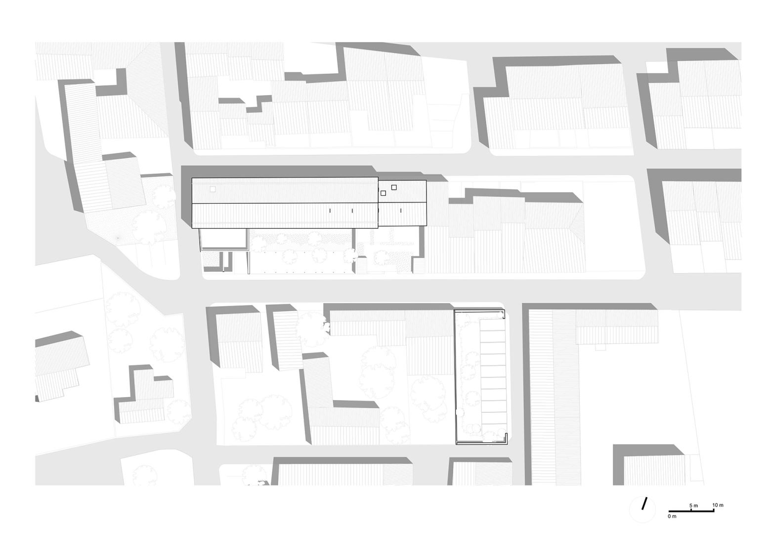 Plan of the complex. Multidisciplinary healthcare center by COMBAS Architectes.