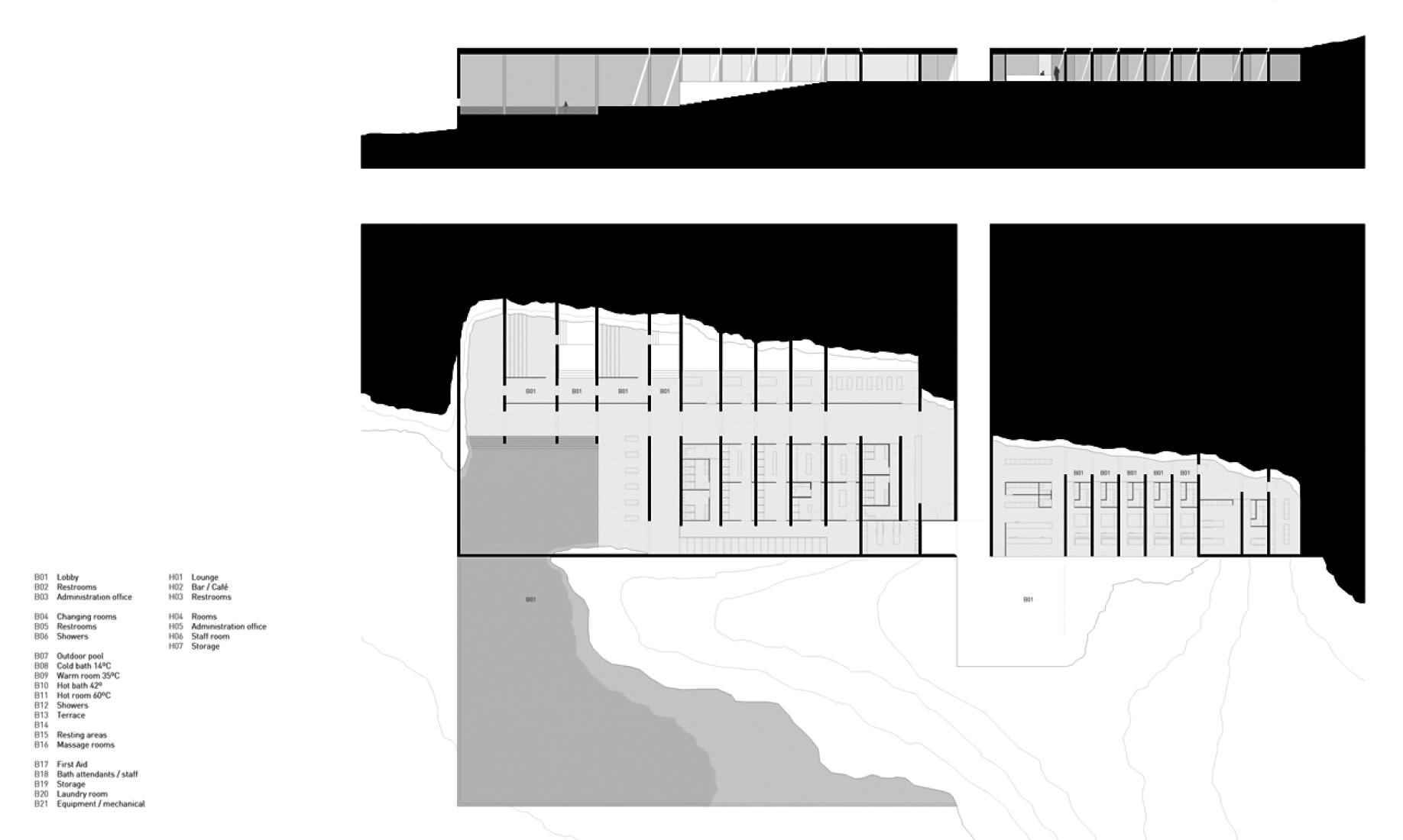 General plan of the winner proposal of ArkxSite Competition by Álvaro Olivares Peralta, Sevak Asatrián, Esther Sanchis Llopis and Eduardo Sancho Calzada.