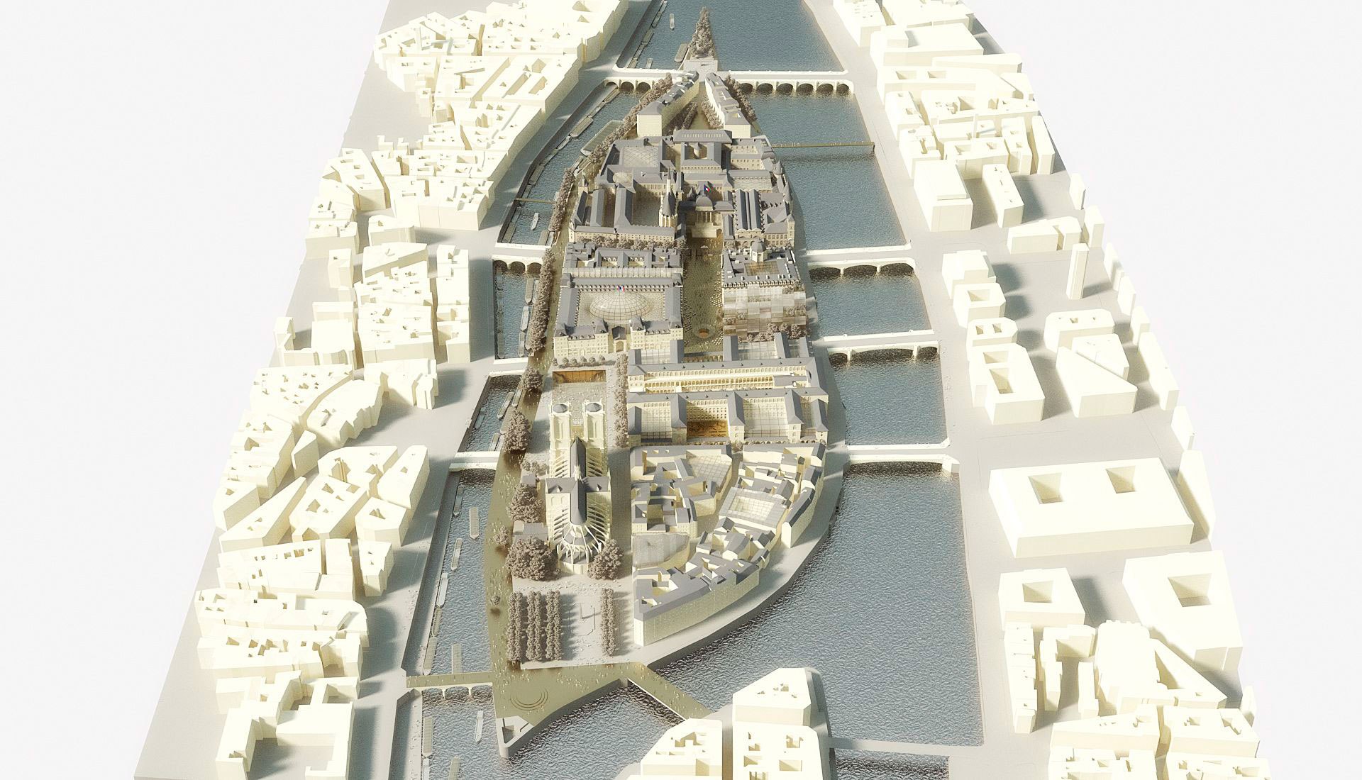 View of the meeting east in the stern of the Island. Image courtesy of © Dominique Perrault Architecture / DPA-ADAGP