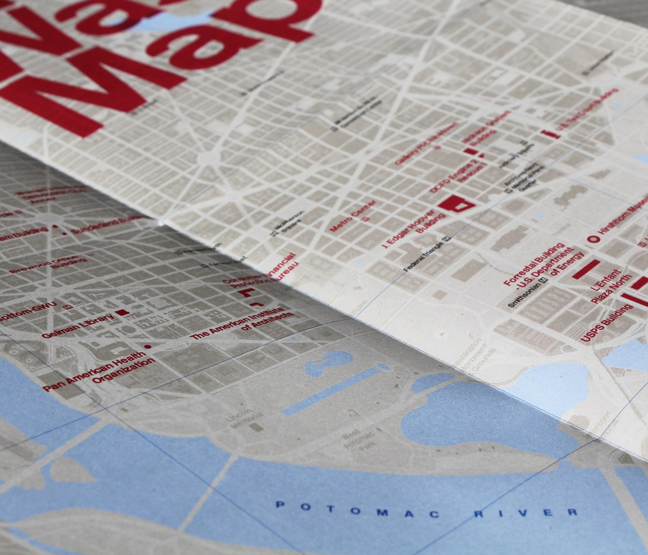 Mapa Brutalista de Washington por Blue Crow Media en colaboración con Deane Madsen.