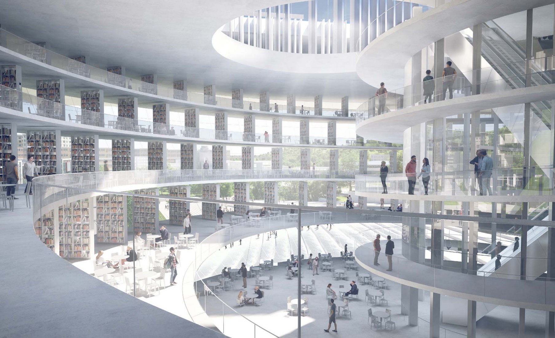 "Horizon" Shenzhen Institute of Design and Innovation by Dominique Perrault Architecture + Zhubo Design Co. Rendering by ©Fancy_DPA_Adagp