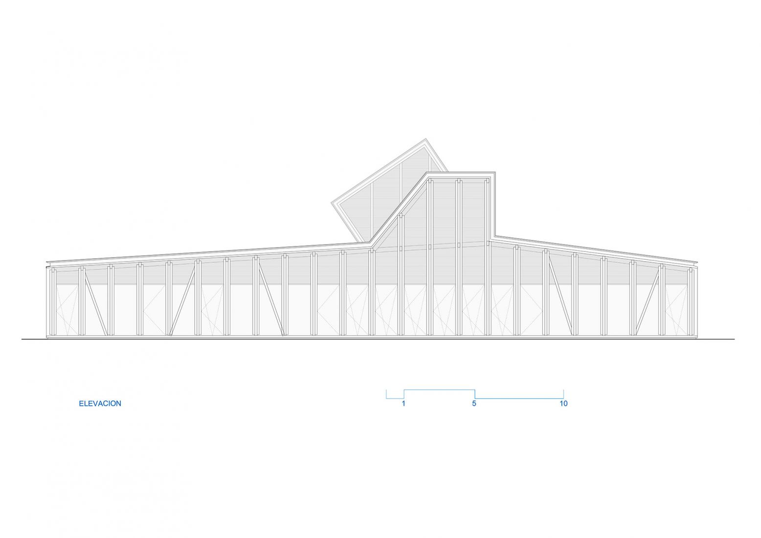 Elevation. Pivadenco Rural School by Duque Motta and MAPAA.