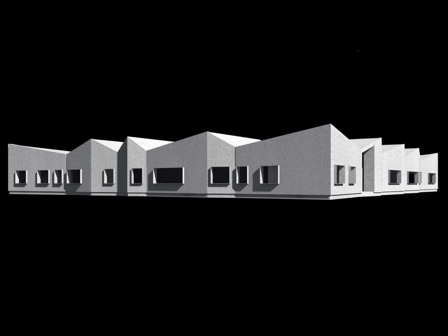 Modelo 3D. Casa El Cortijo por Felipe Assadi Arquitectos.