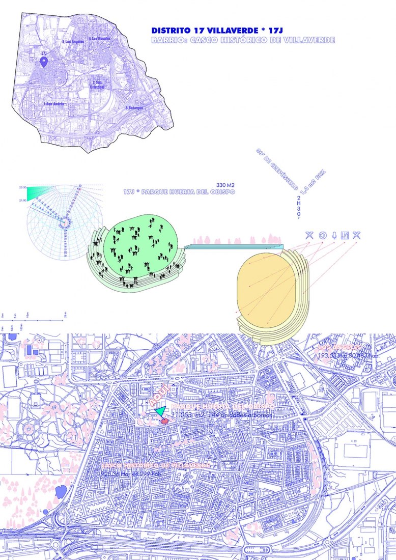 Huerta del Obispo Park. Mad + Mad, Urban Strategy for Veranos de la Villa 2019 by Elii.